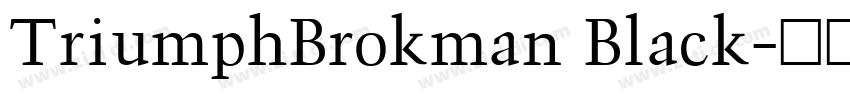 TriumphBrokman Black字体转换